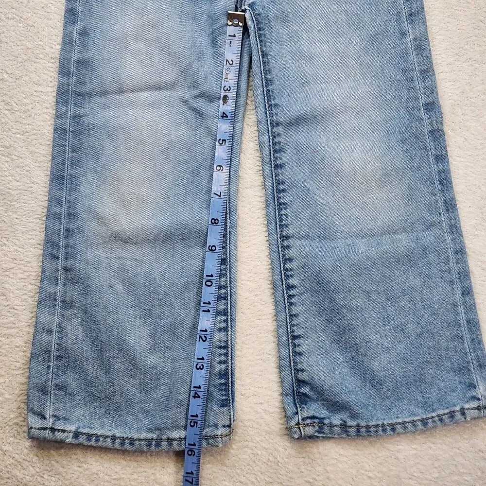 Old Navy Girls Size 5 High Rise Wide Leg Denim Jeans Bundle Cargo Adjustable